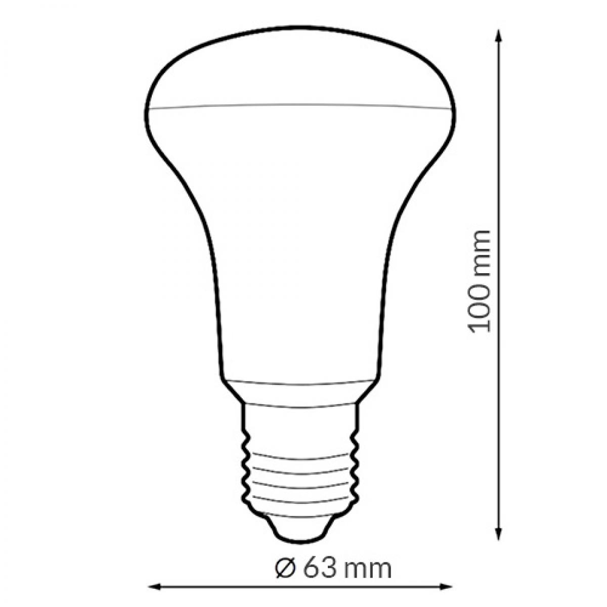 Bombilla LED E27 R63 9W