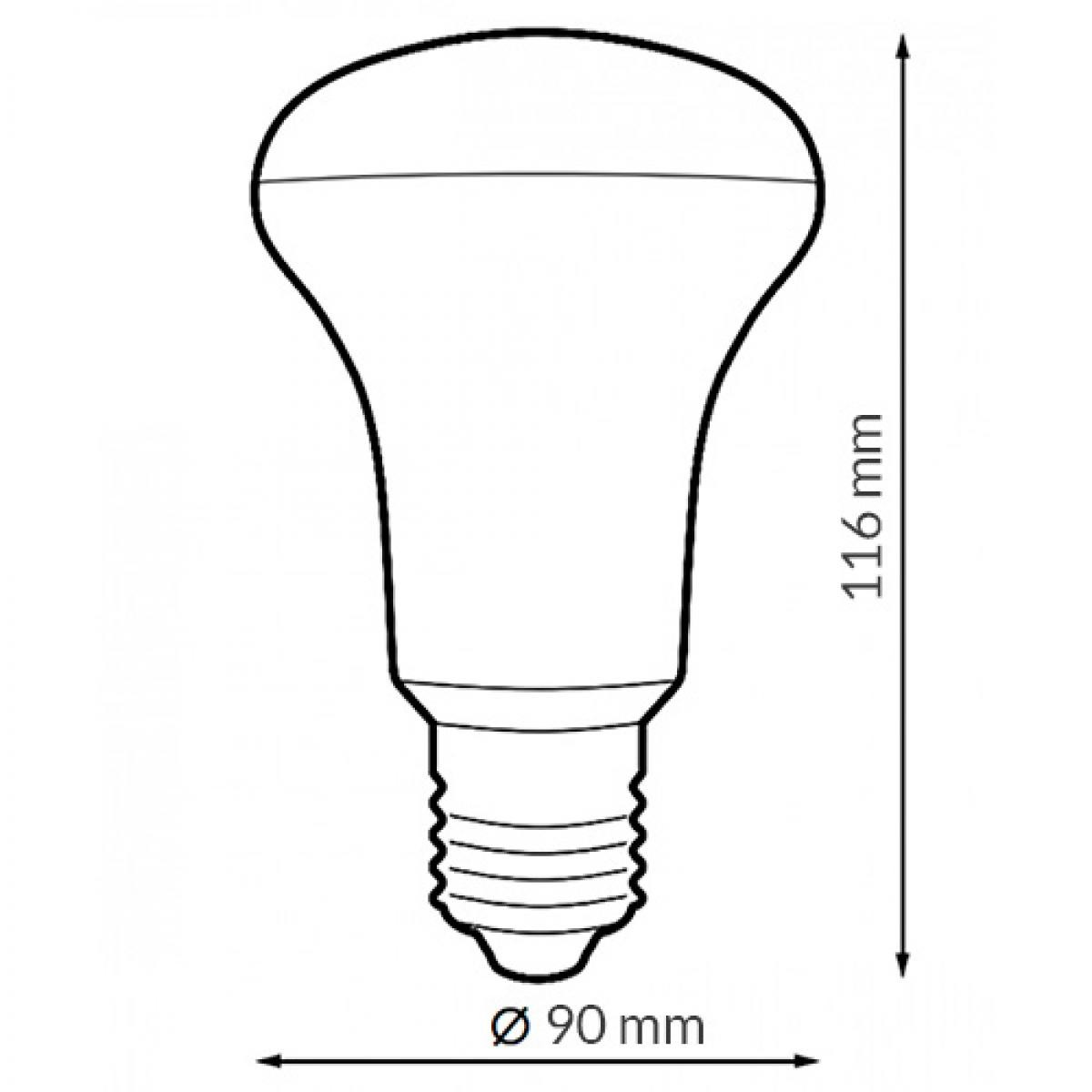 Bombilla LED E27 R90 15W
