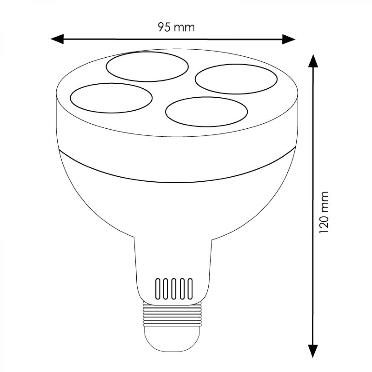 Bombilla LED E27 PAR30 35W