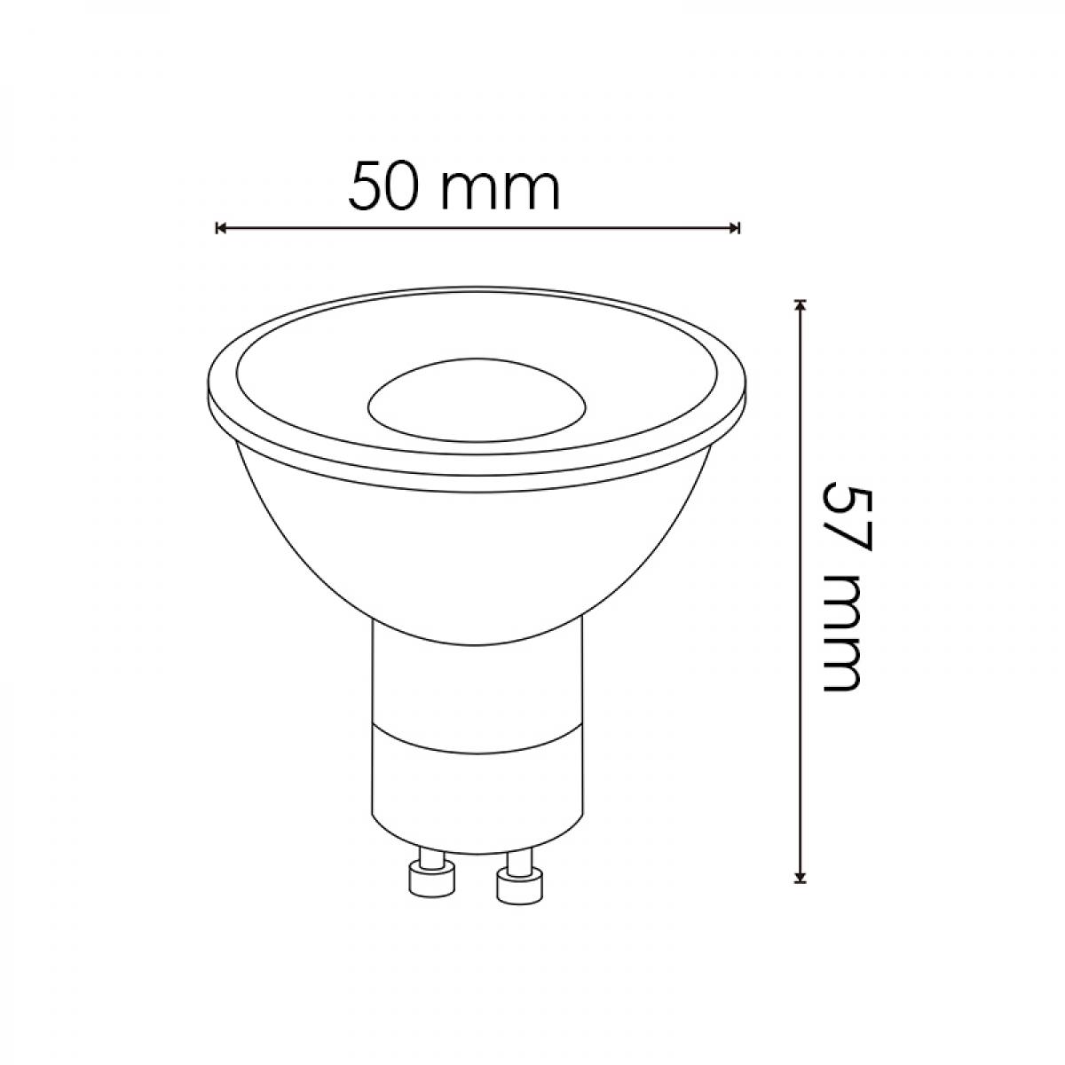 Bombilla LED GU10 Glass 7W 38º
