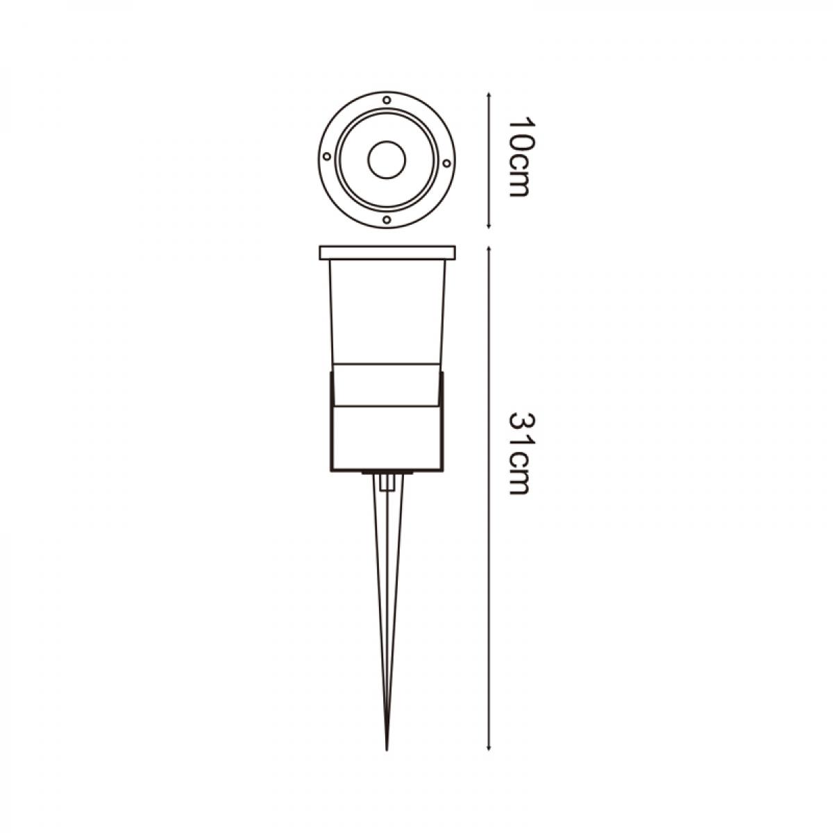 Foco proyector con Pincho Ventur para GU10