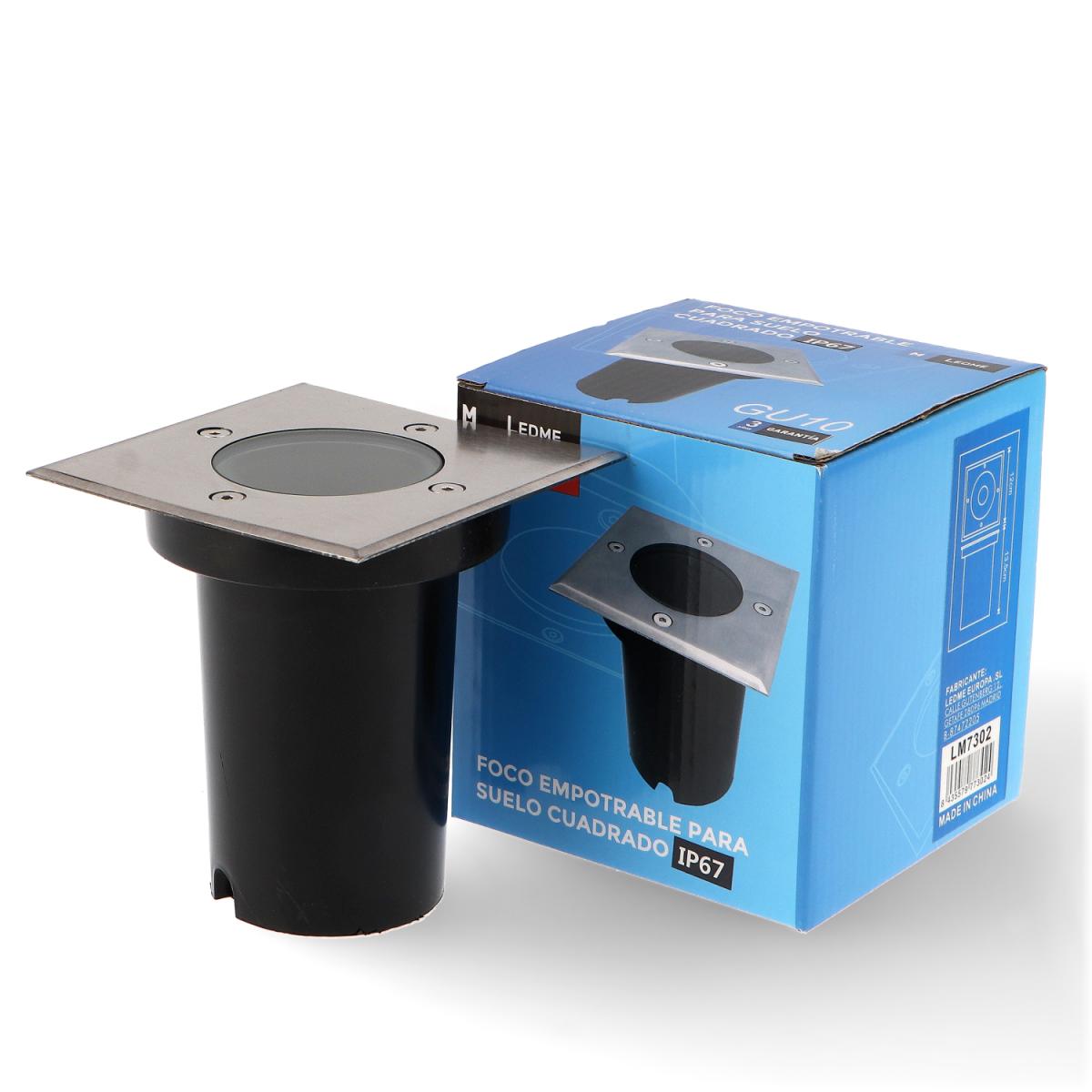 Foco empotrable GubBet para suelo IP67 Cuadrado con casquillo GU10