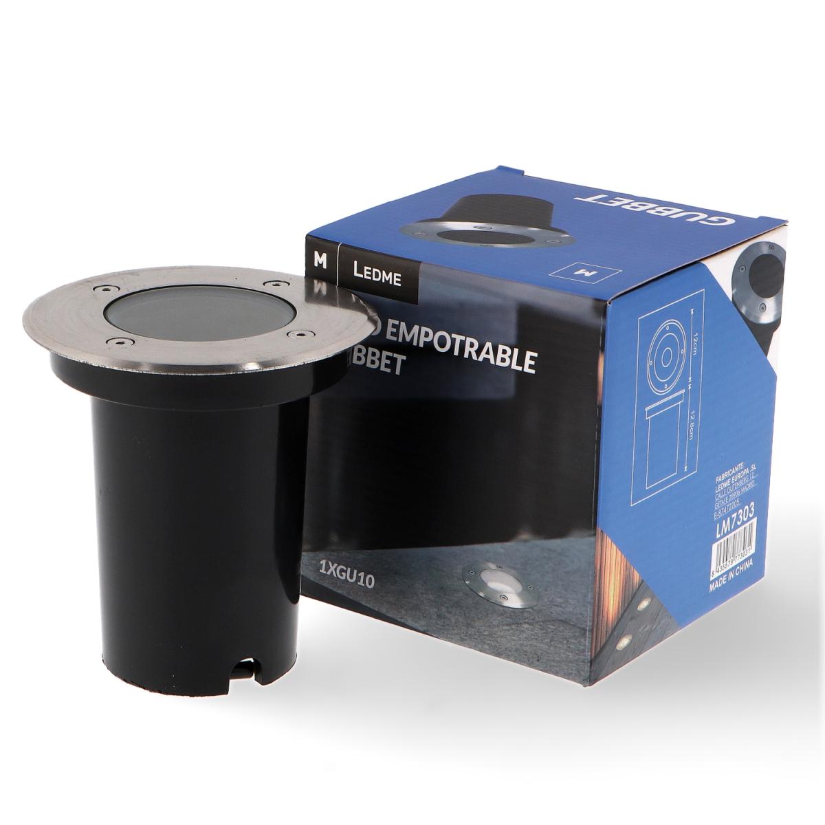 Foco empotrable GubBet para suelo IP67 Circular con casquillo GU10