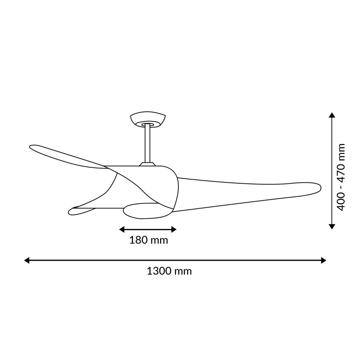Ventilador de Techo LED Blanco Fanton