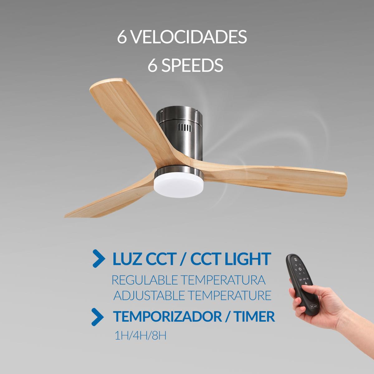 Ventilador de techo LED Níquel Energy