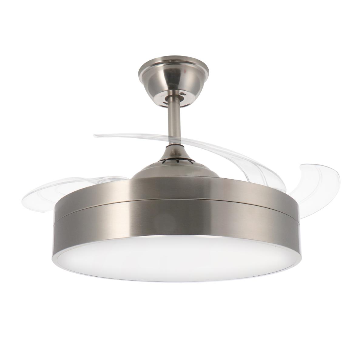Ventilador de techo LED Messe Níquel ø107 Cm