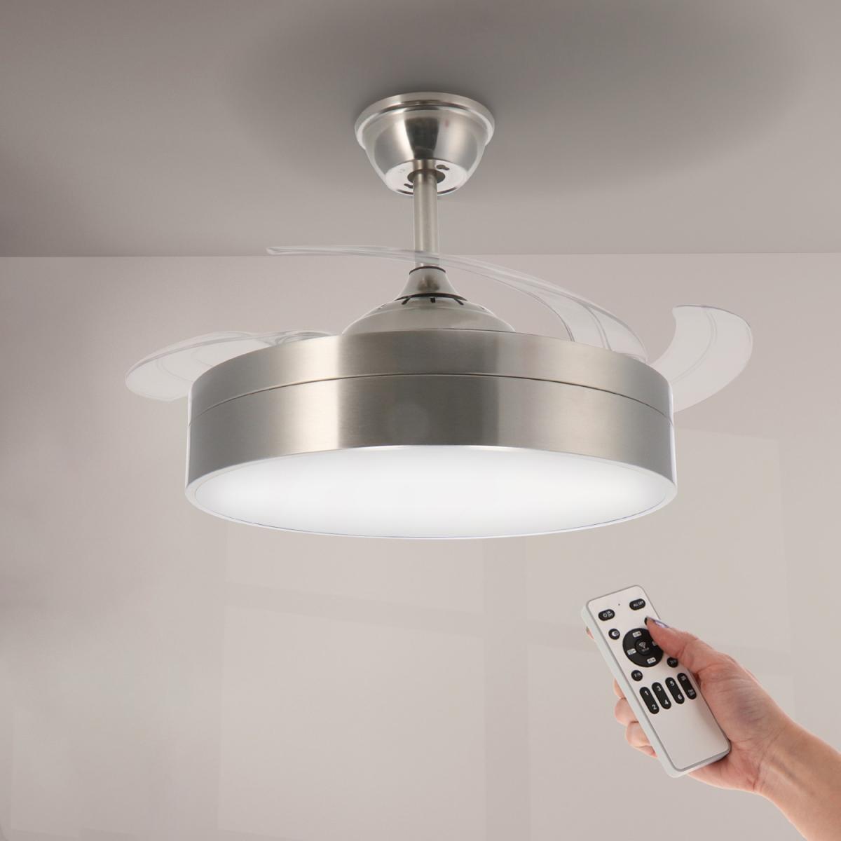 Ventilador de techo LED Messe Níquel ø107 Cm