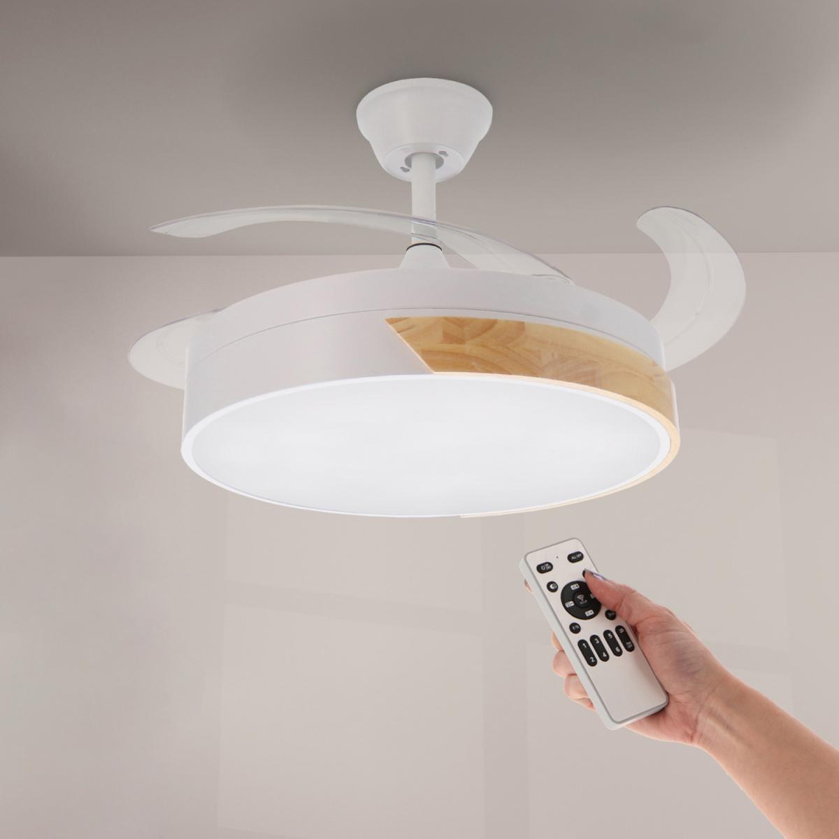 Ventilador de Techo Led Messe Madera Ø107 cm