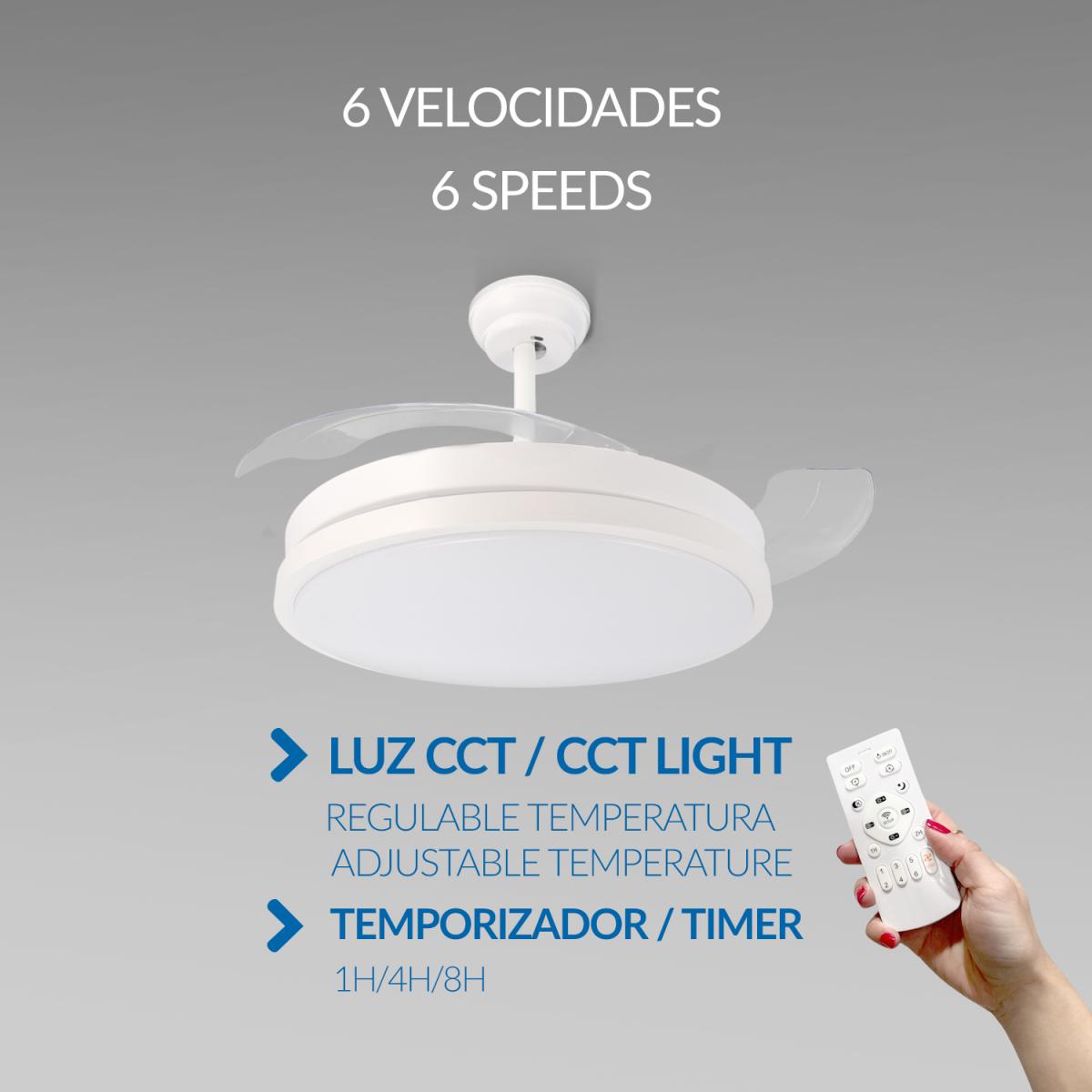 Ventilador de techo LED Herben 68W Ø107 cm