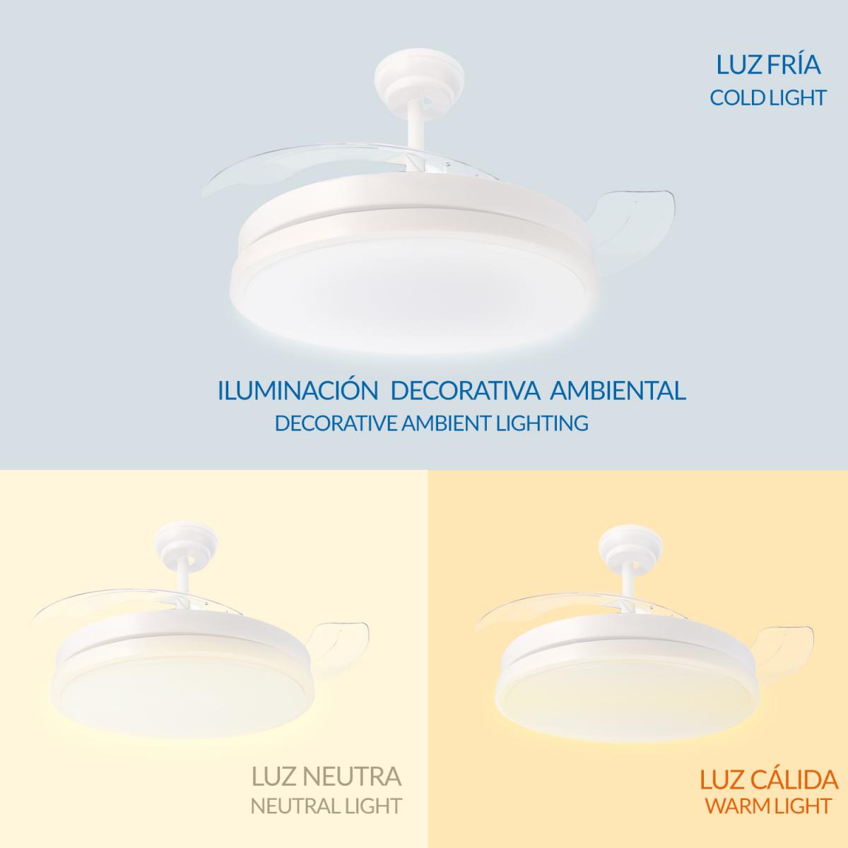 Ventilador de techo LED Herben 68W Ø107 cm