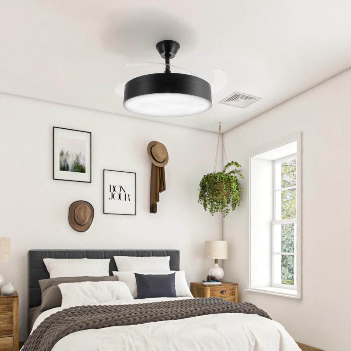 Ventilador de techo LED Messe Negro Ø107 cm
