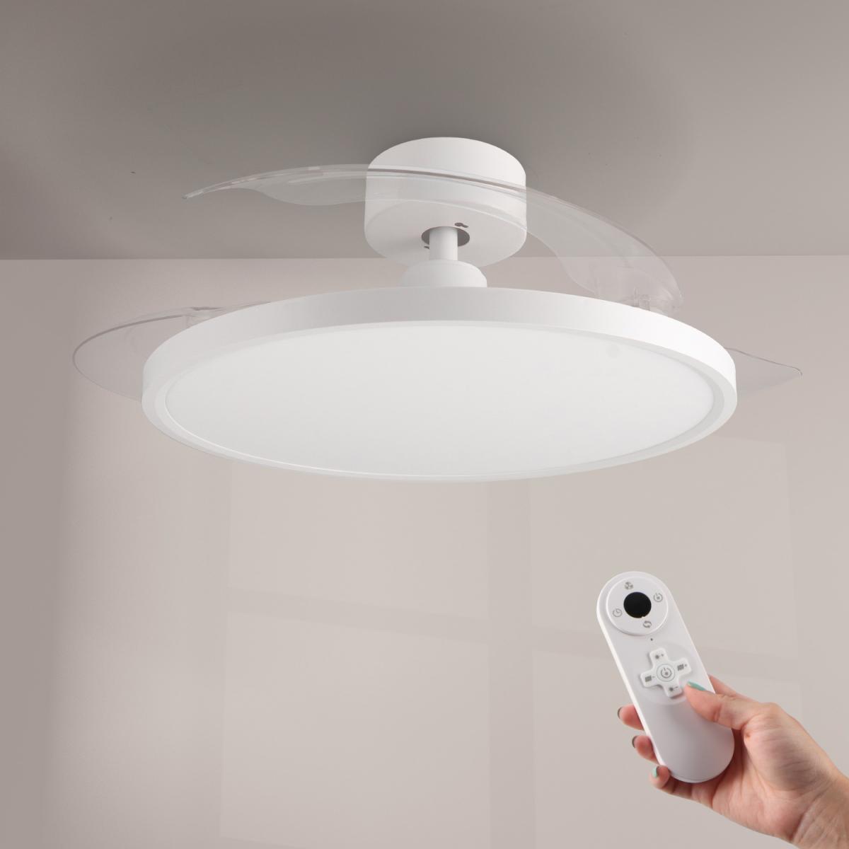 Ventilador de techo con luz DC Mistra blanco Ø107 cm