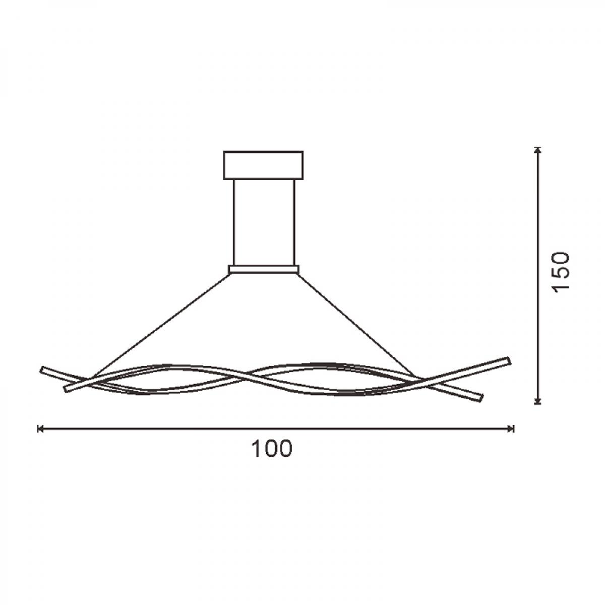 Lámpara de techo LED Twist 22W
