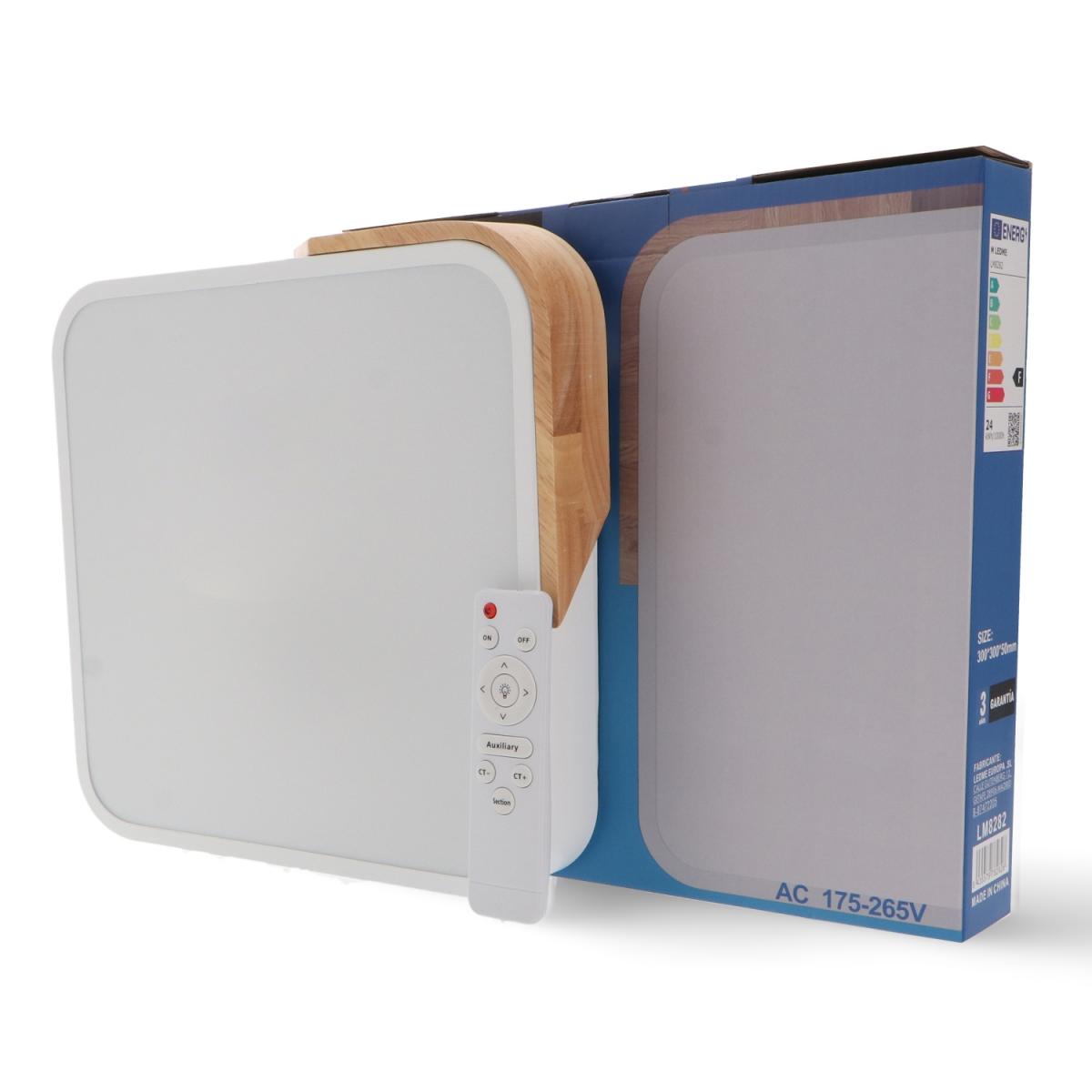 Plafon LED Circular Wood Square 24W