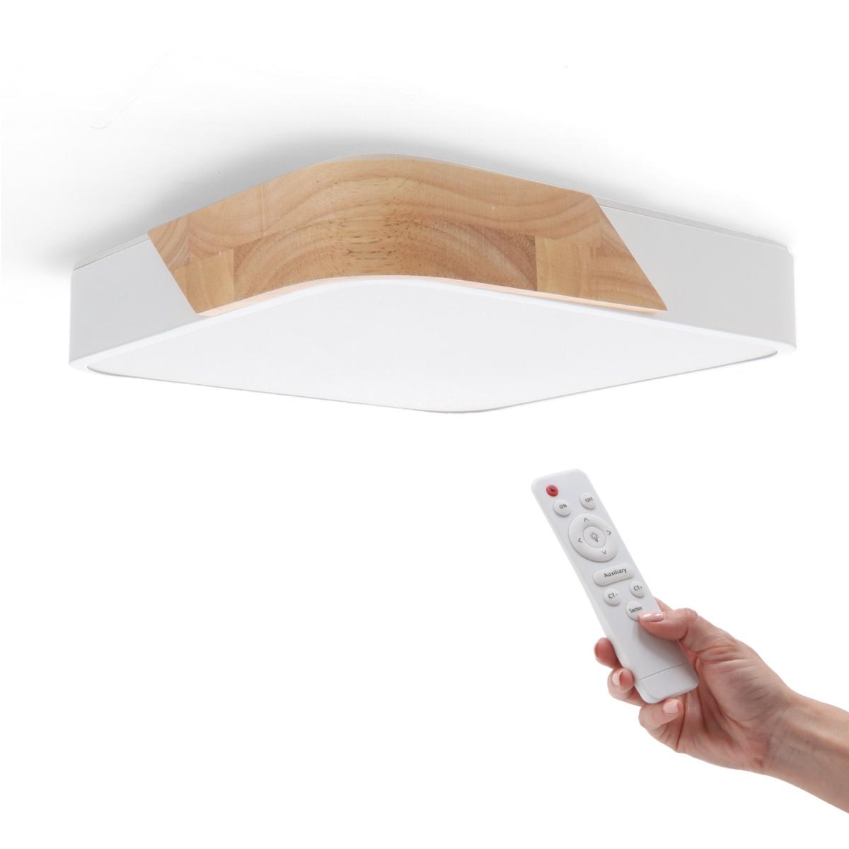 Plafon LED Circular Wood Square 24W