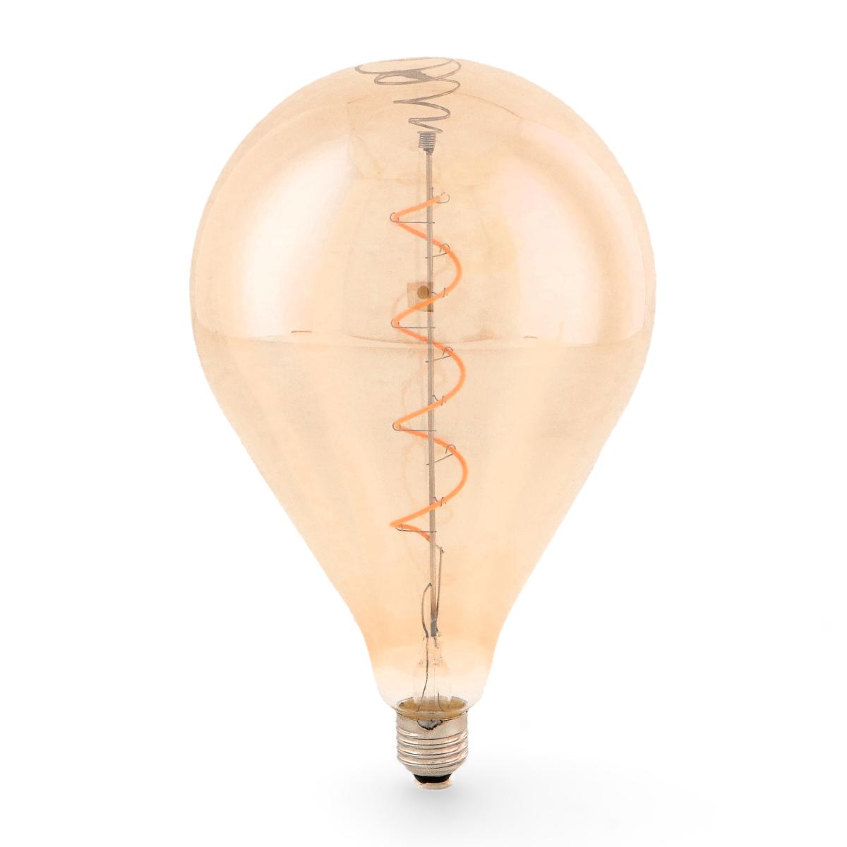 Bombilla LED Filamento Espiral E27 A160 4W Ámbar