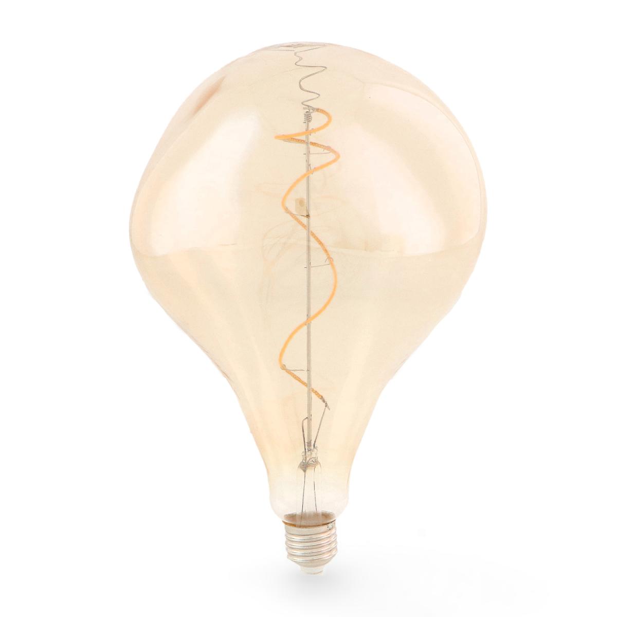 Bombilla LED Filamento Espiral E27 A165 4W Ámbar