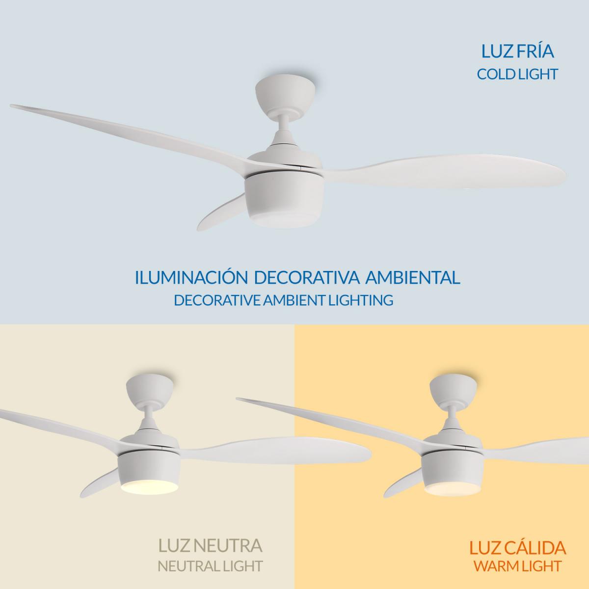 Ventilador de techo LED White Lin