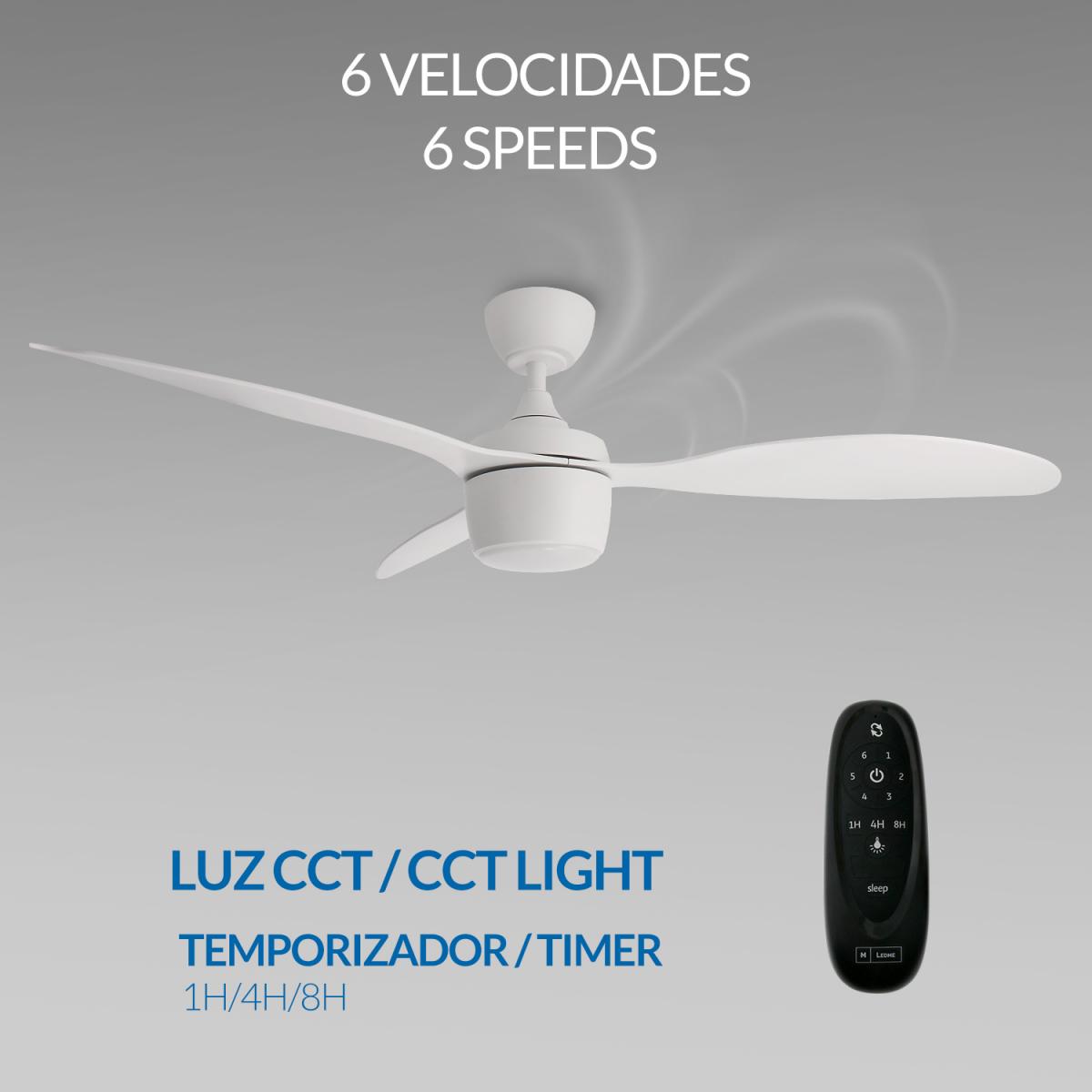 Ventilador de techo LED White Lin