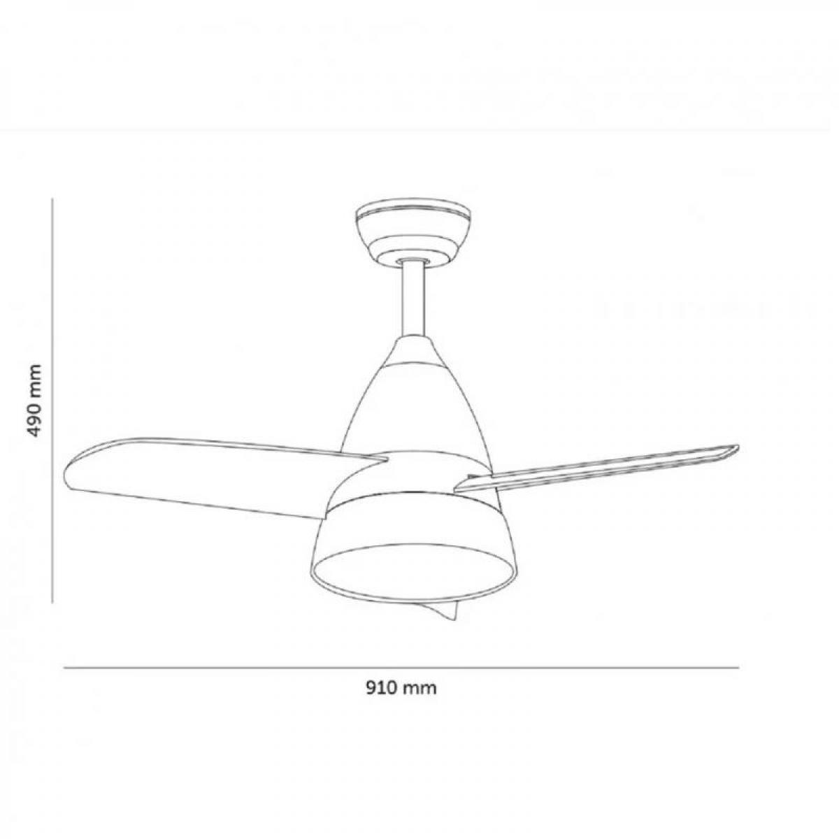 Ventilador de techo LED Black Silence