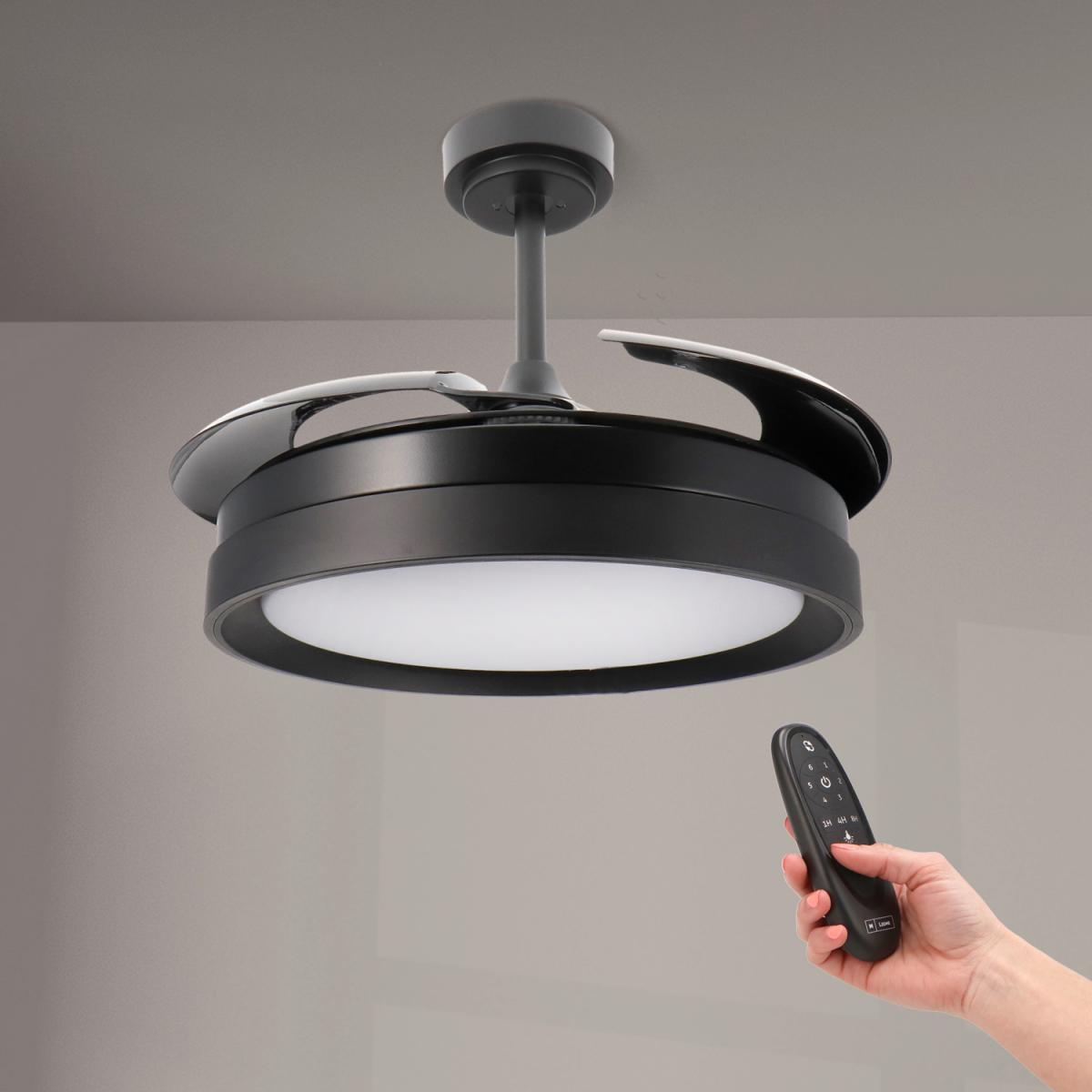 Ventilador de techo LED Black II Yeray Ø107 cm