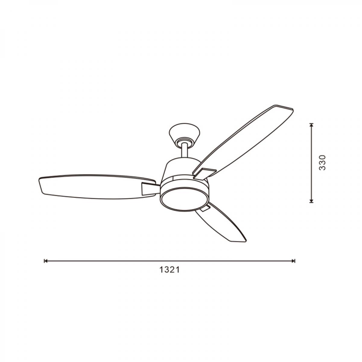 Ventilador de techo LED White Bass