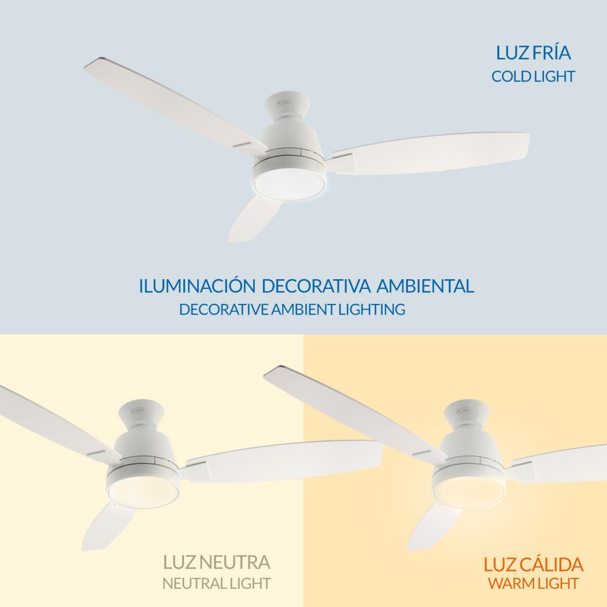 Ventilador de techo LED White Bass