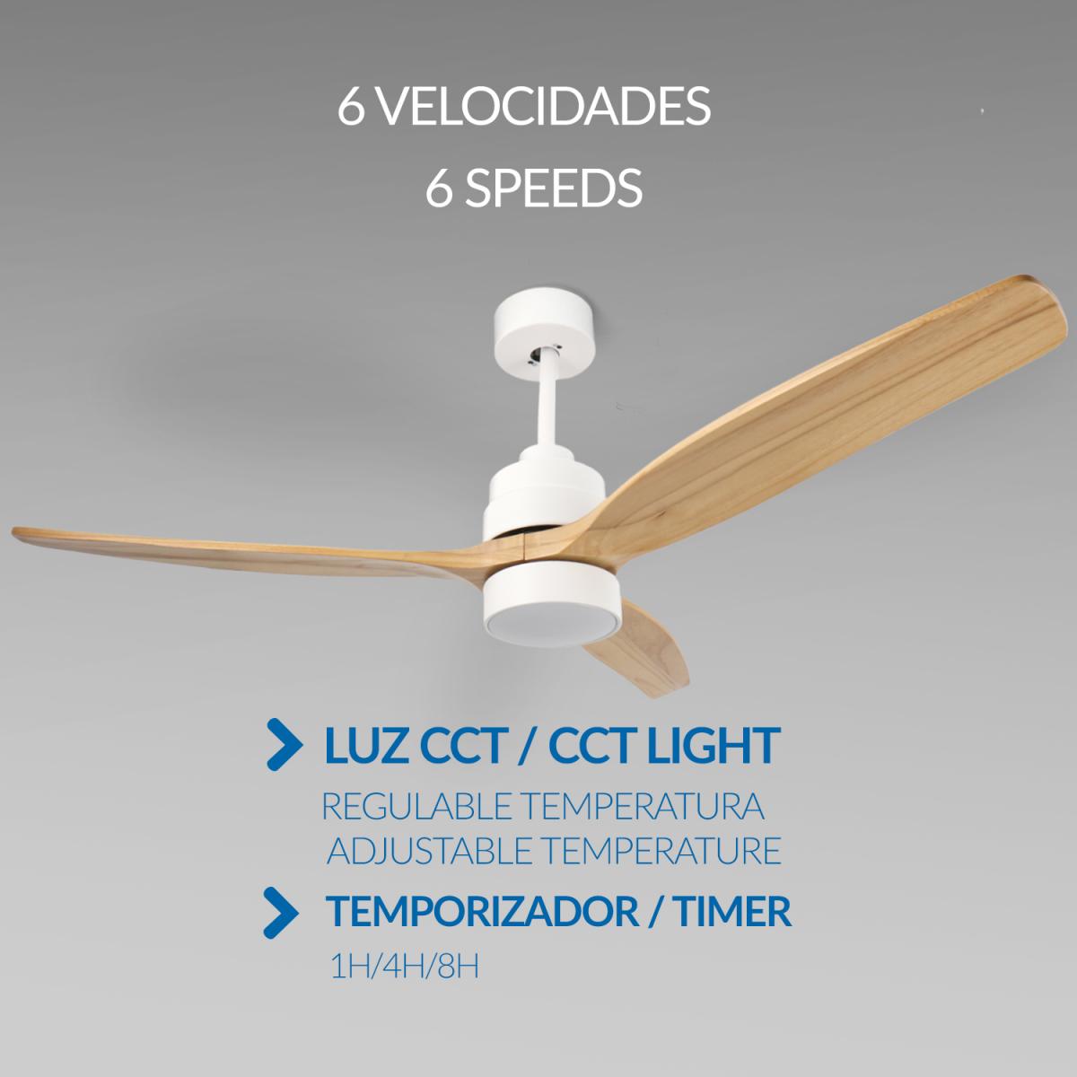 Ventilador de techo LED White Crazy
