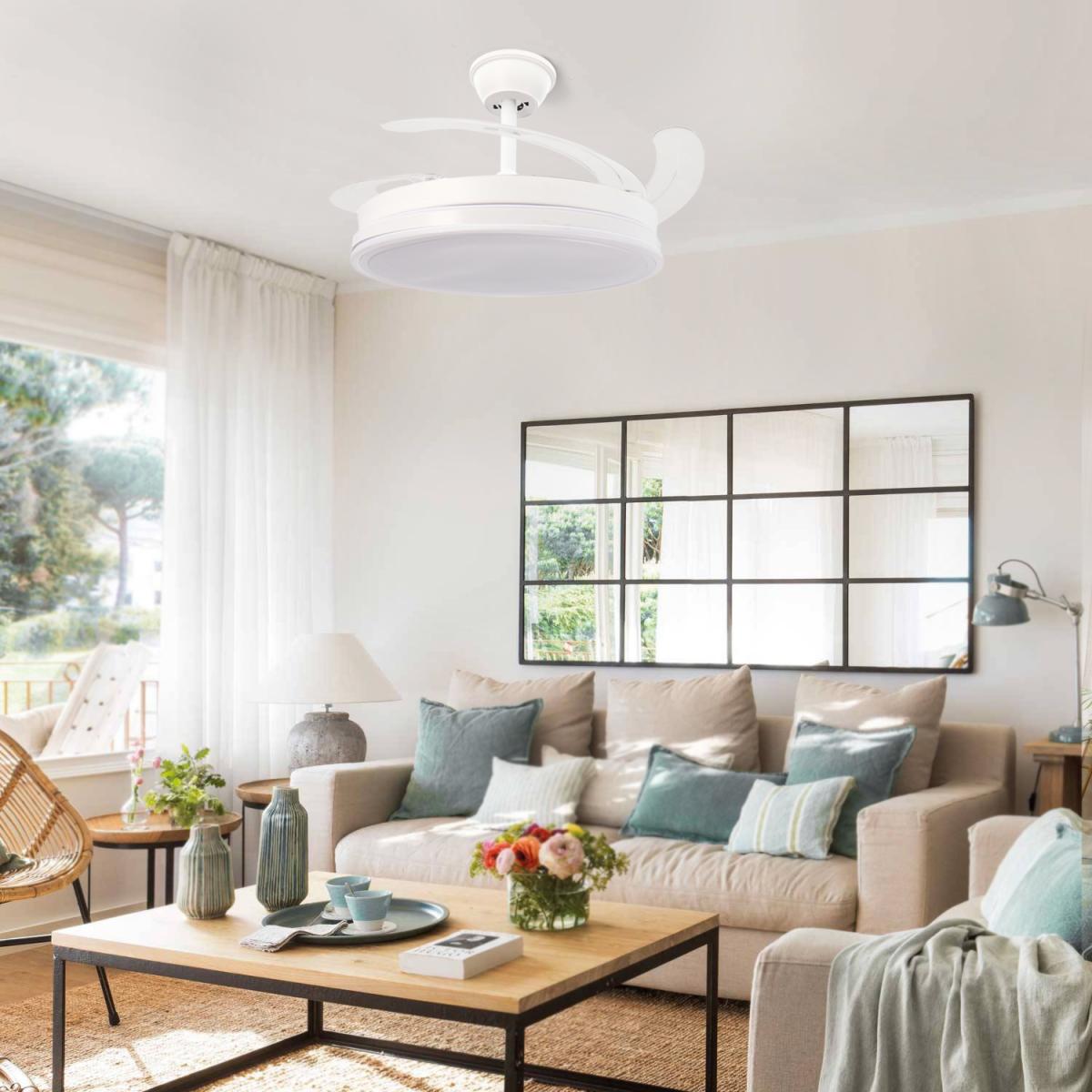 Ventilador de techo LED White Olga Ø107 cm