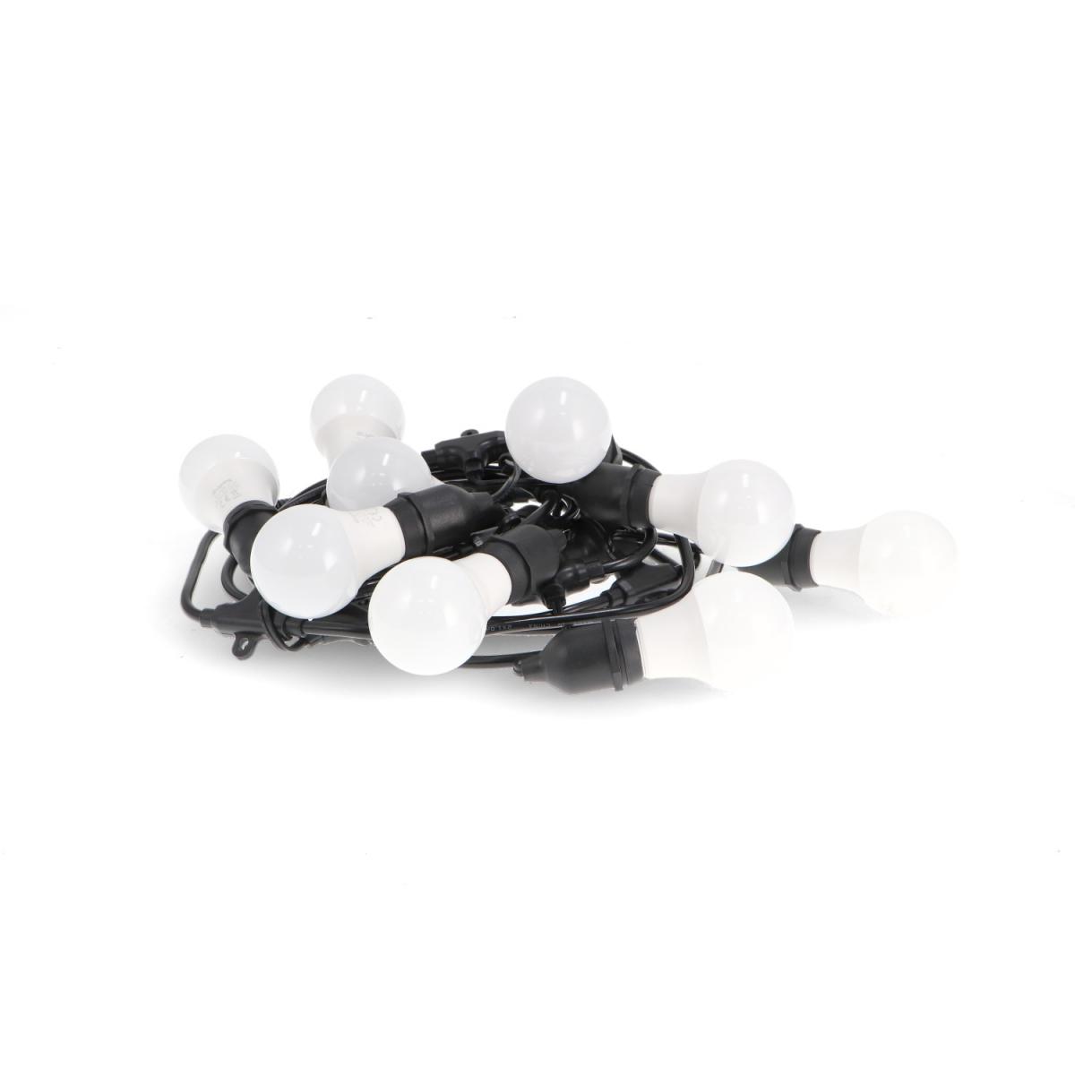 Guirnalda de 10 casquillos E27 Exterior IP65 cable eléctrico