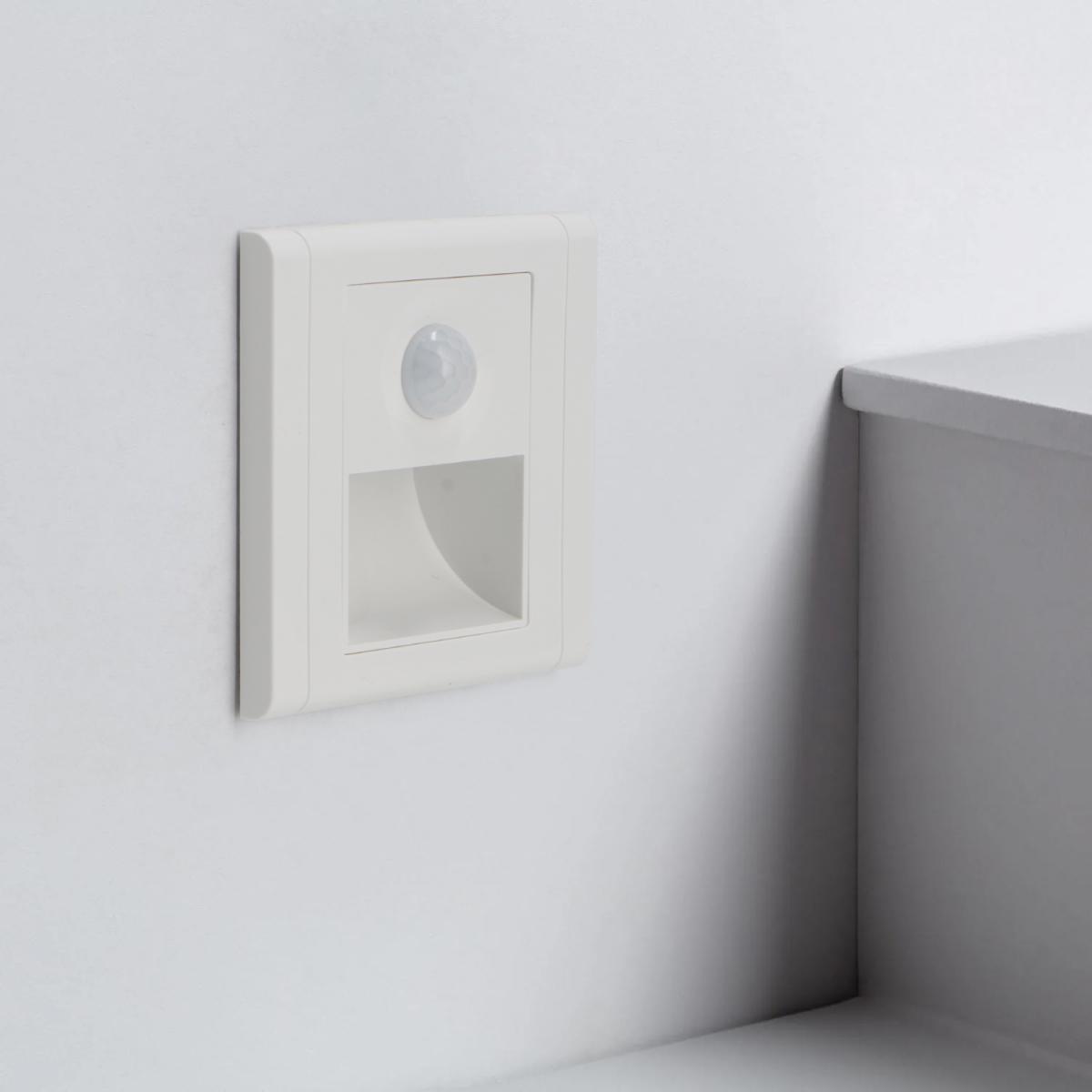 Baliza LED Empotrable con Sensor PIR Nomis Square 1.2W