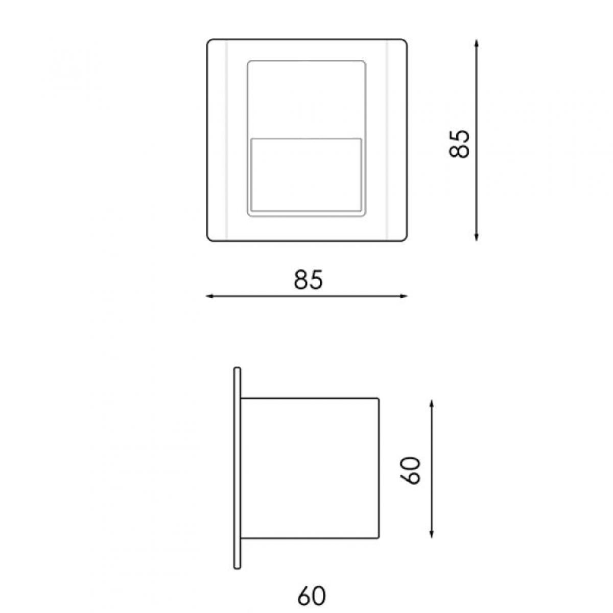 Baliza LED Empotrable Nomis Square 1.2W