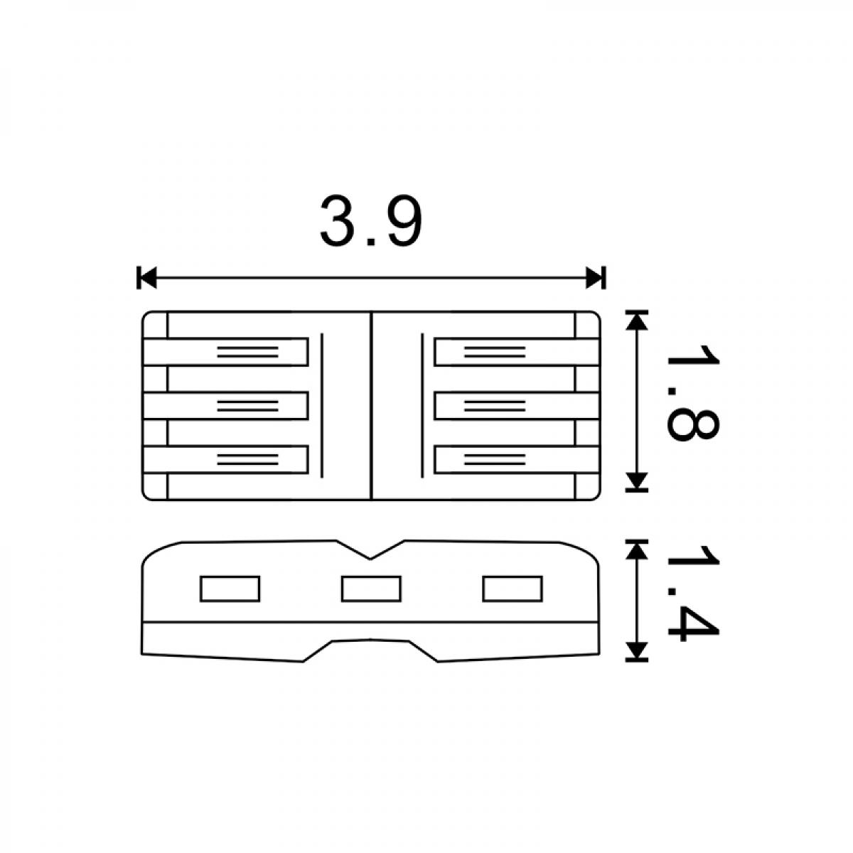 Conector rápido de 3 entradas hasta 4 mm²