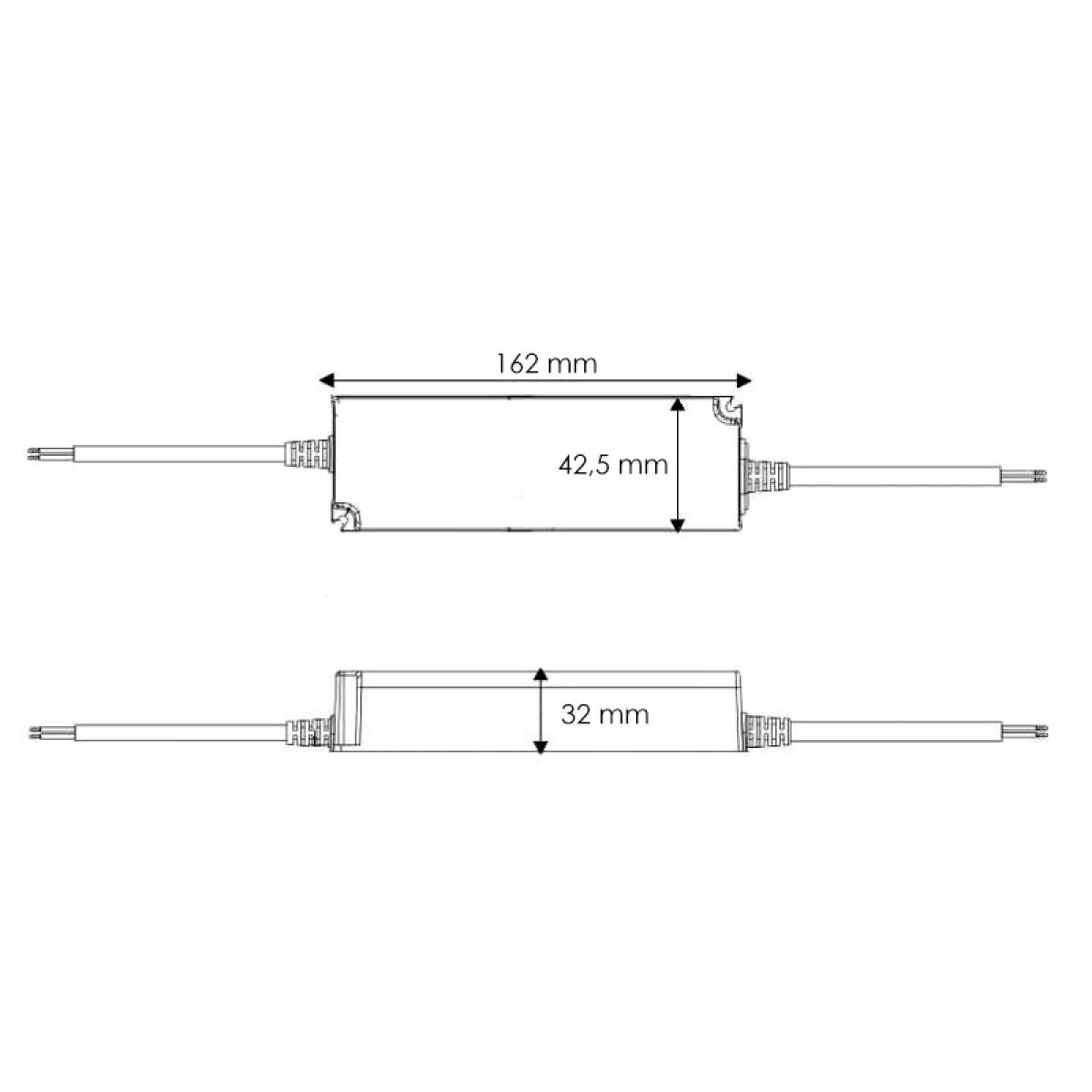 Fuente de alimentacion para tiras LED Mean Well 60W 24VDC IP67 LPV-60-24