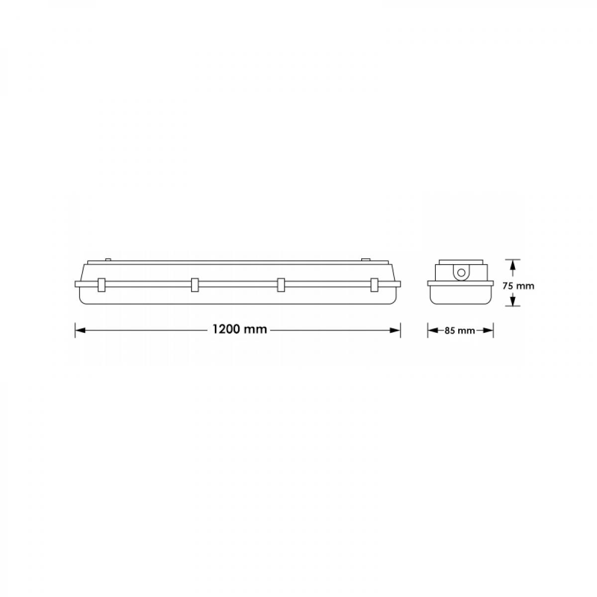 Pantalla estanca LED Proline 40W 1200mm CCT Enlazable