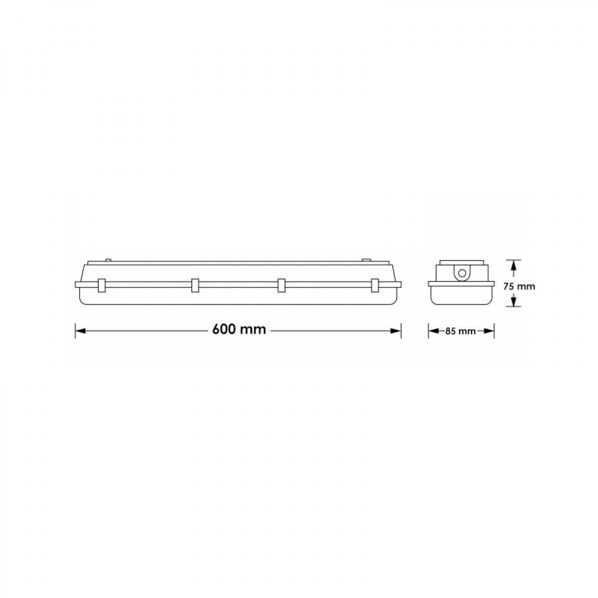 Pantalla estanca LED Proline 18W 600mm CCT Enlazable