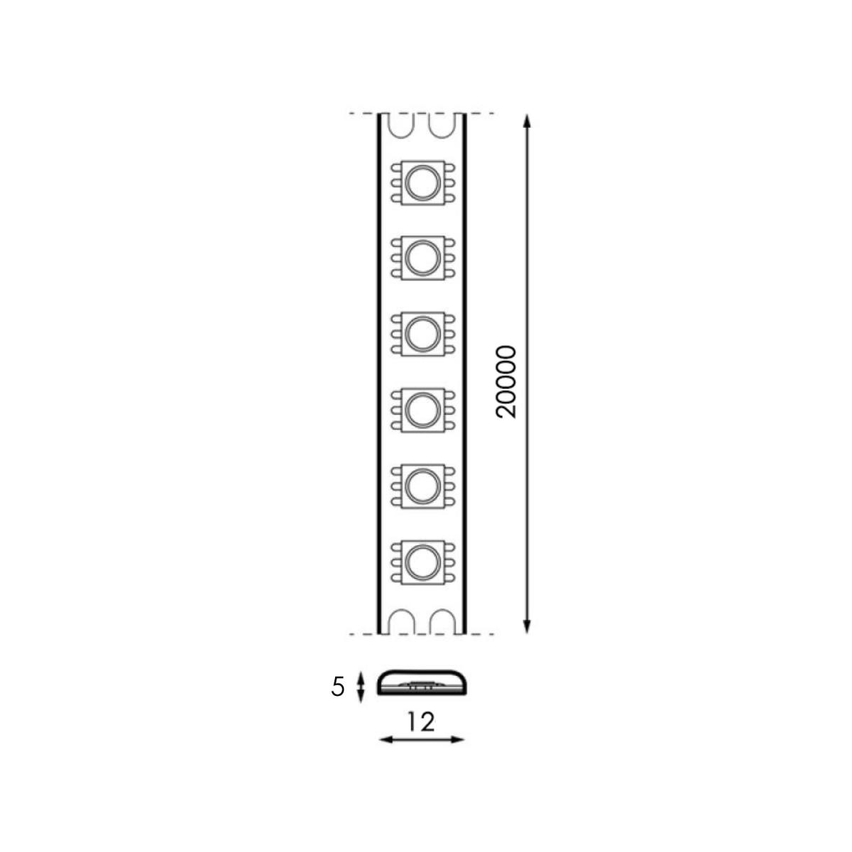 Tira de LED 24V DC SMD5050 Videny IP68 14W/m - 20 Metros