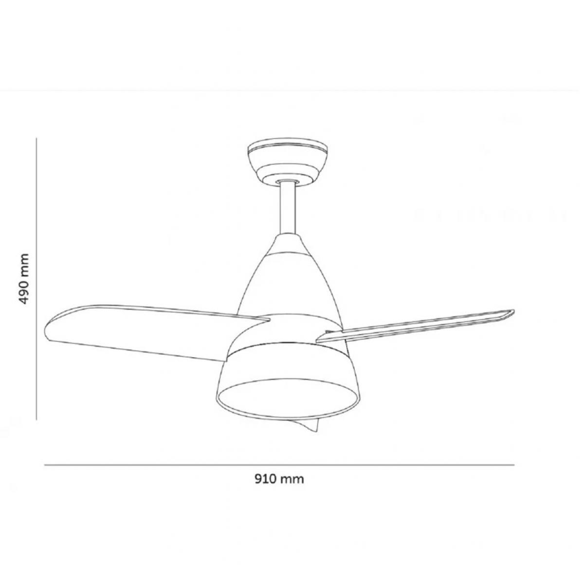 Ventilador de techo LED Niquel Silence