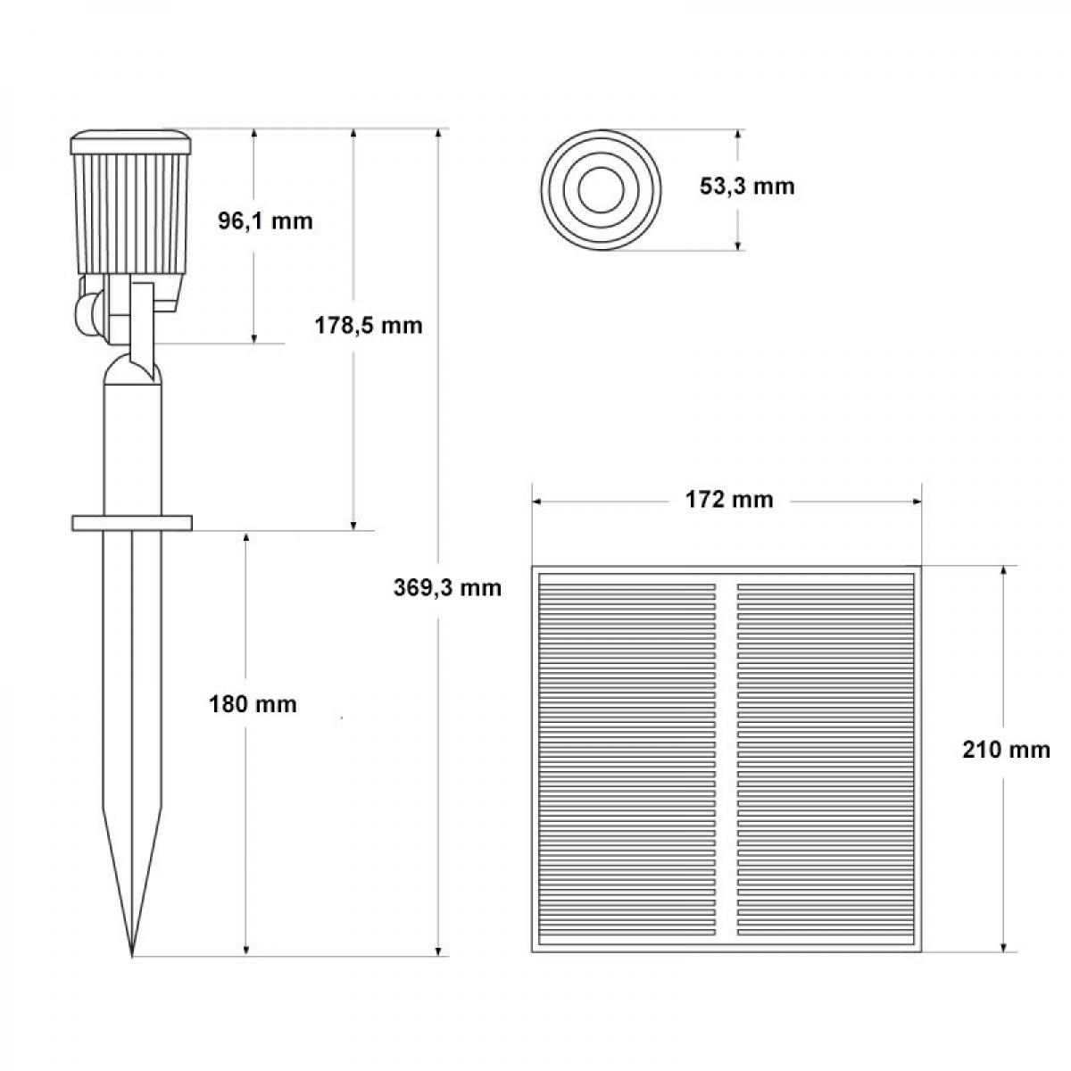 Kit de 4 Focos Solares LED con Pincho Roxi