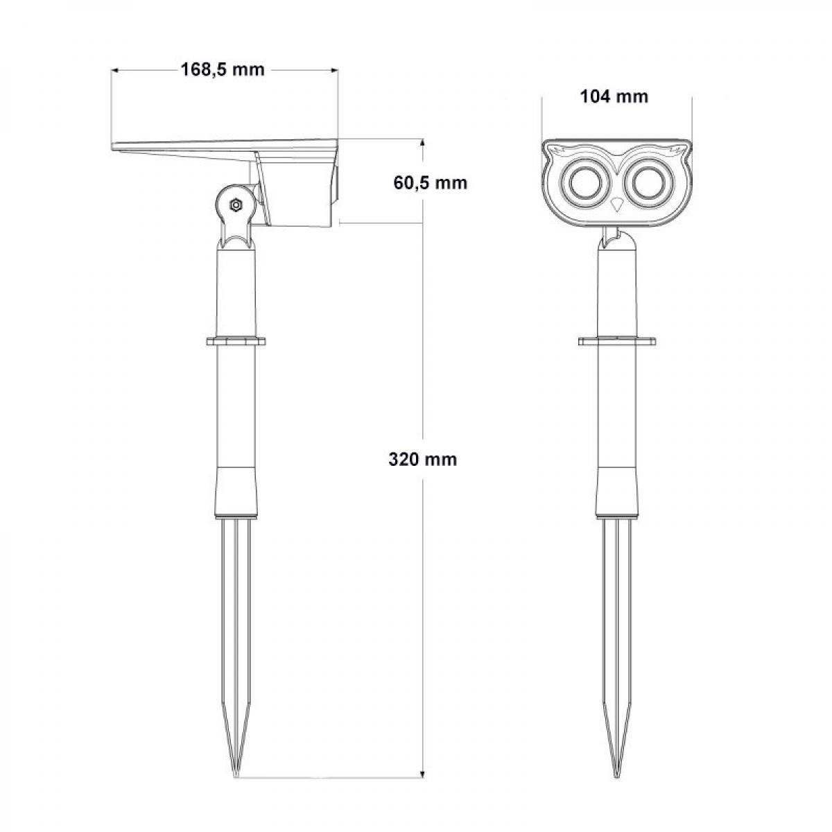 Foco Solar LED con Pincho Owl