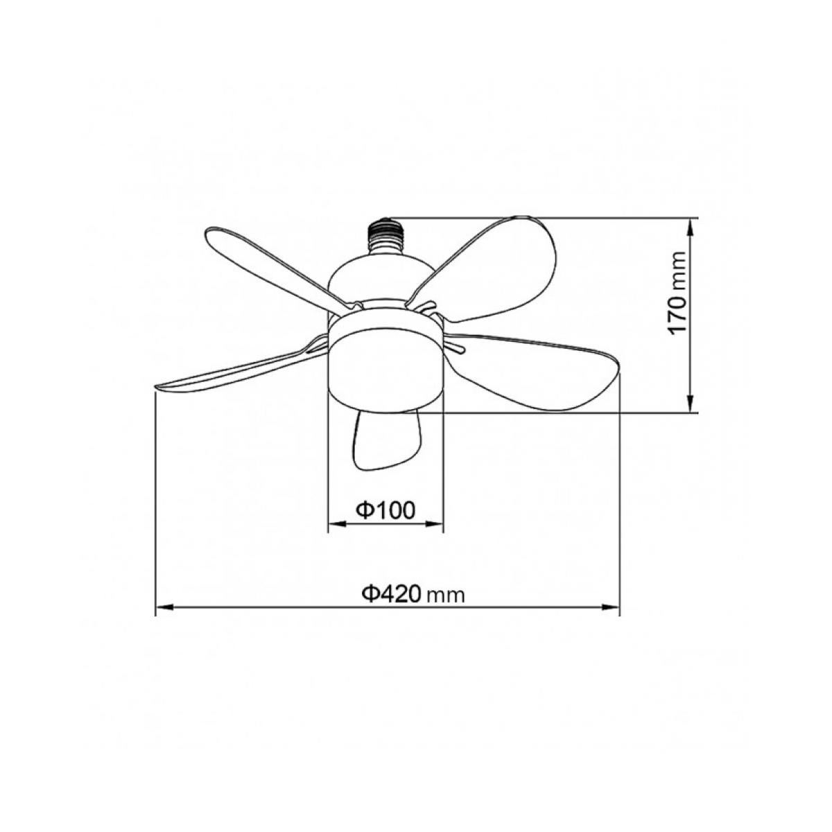 VENTILADOR NANO BLANCO 40CMS 5 PALAS - E-27