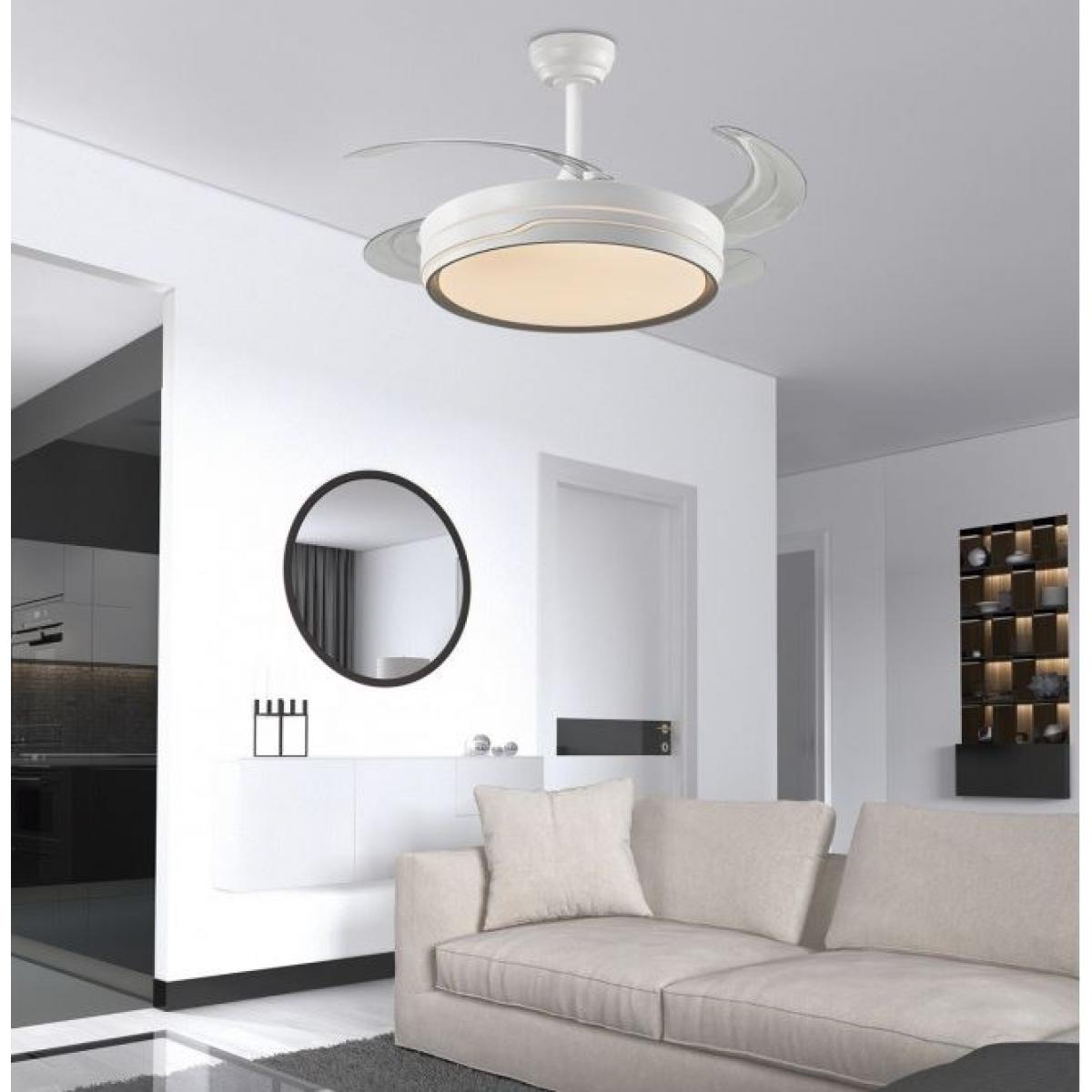VENTILADOR NELO BLANCO 50 CM 4 PALAS Gris