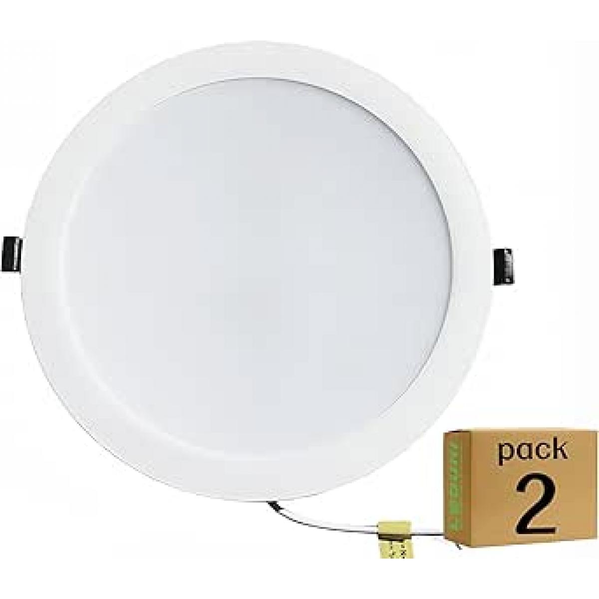 PLAFON 24W Empotrar Circular (pack de dos)