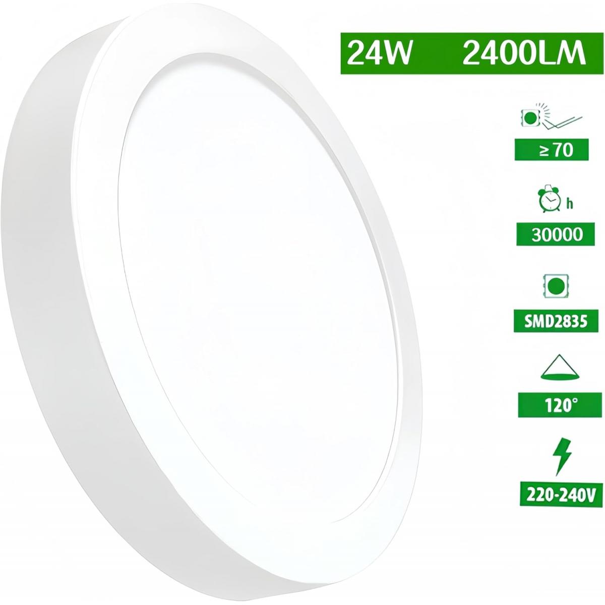 PLAFON 24W Superficie Circular (Pack de dos)