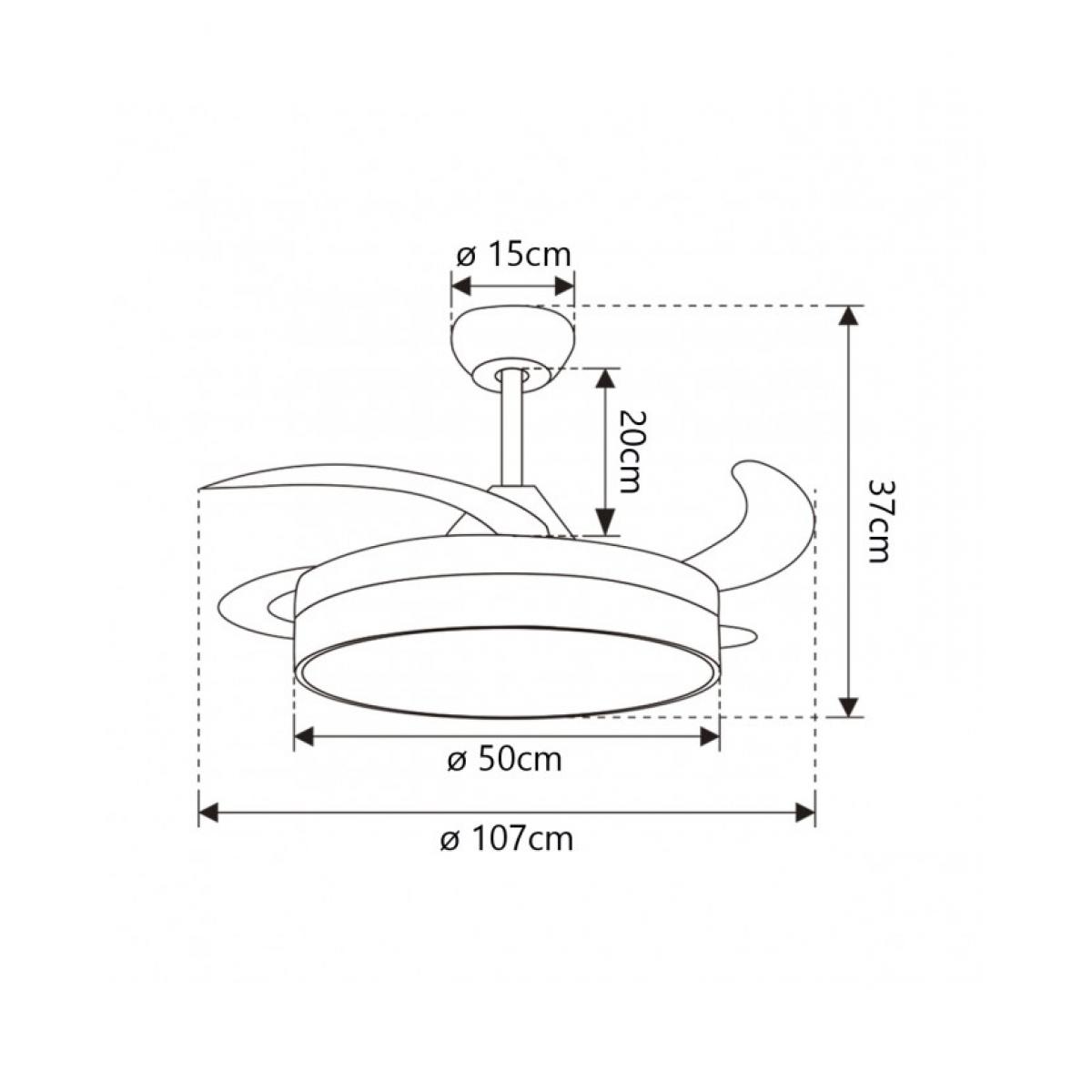 VENTILADOR NELO BLANCO 50 CM 4 PALAS TIPO NELO